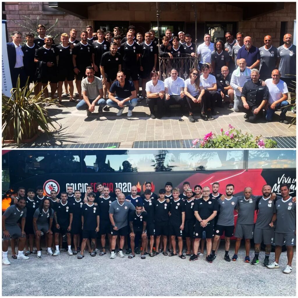 Immagine in evidenza: le foto di gruppo dal ritiro di Assisi-Bastia Umbra - crediti foto: pagina ufficiale Facebook Calcio Foggia 1920