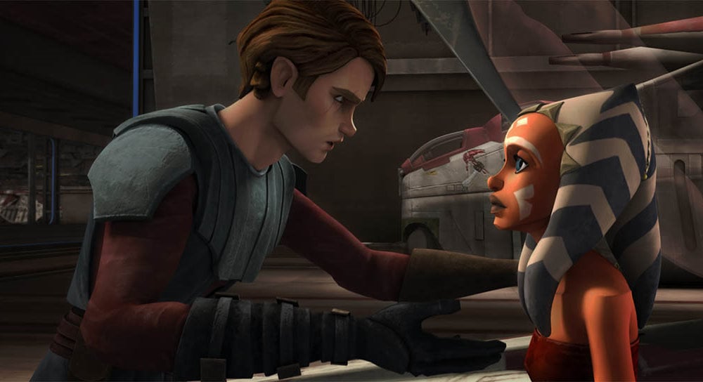 Ahsoka e Anakin si confrontano