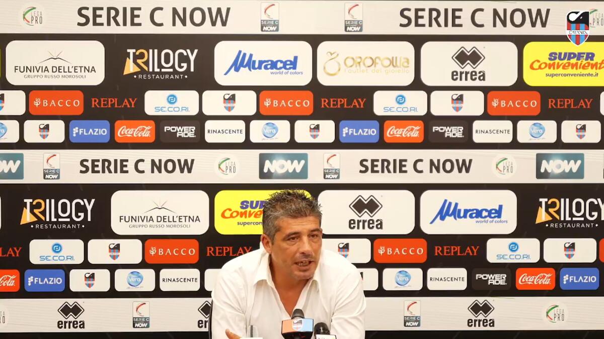 Catania, Tabbiani: "Dispiace. Merito agli avversari" - Immagine in evidenza: mister Luca Tabbiani - crediti foto: pagina ufficiale Facebook Catania FC (frame da video)