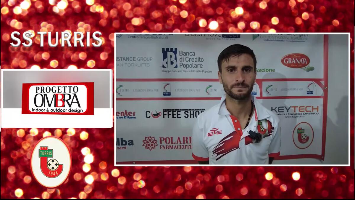Turris, Giannone: "Gara insidiosa. Lo Zaccheria..." - Immagine in evidenza: Luca Giannone, attaccante della Turris - crediti foto: canale ufficiale YouTube SS Turris TV Web (frame da video)