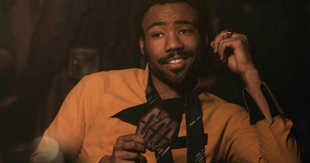 Donald Glover nei panni del giovane Lando
