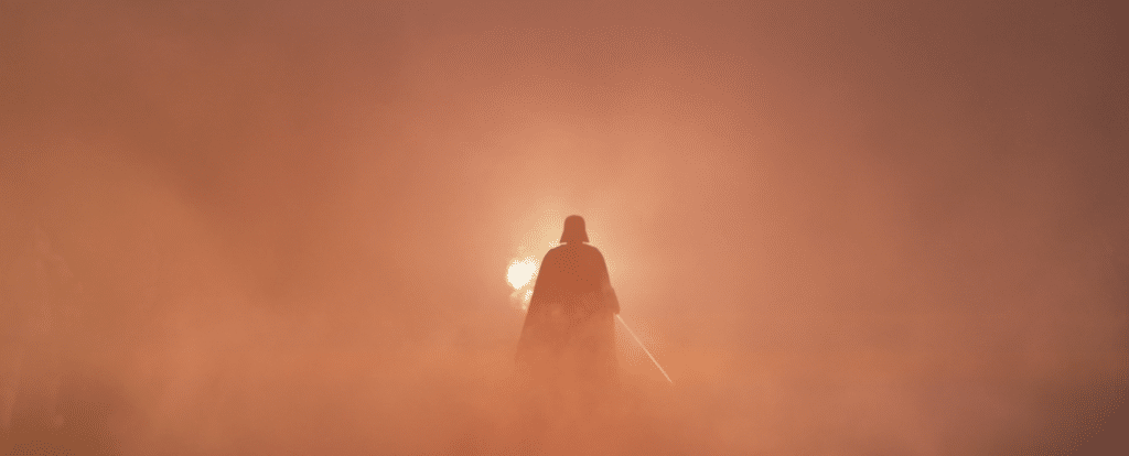 Lo splendido frame di Darth Vader nella battaglia