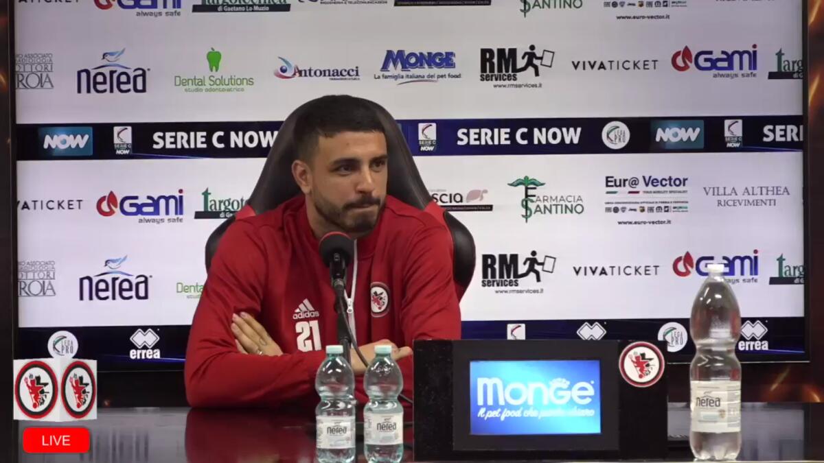 Foggia, Nobile: "Con Cudini possiamo fare strada. Il Picerno..." - Immagine in evidenza: Tommaso Nobile, calciatore del Calcio Foggia 1920 - crediti foto: pagina ufficiale Facebook Calcio Foggia 1920 (frame da video)