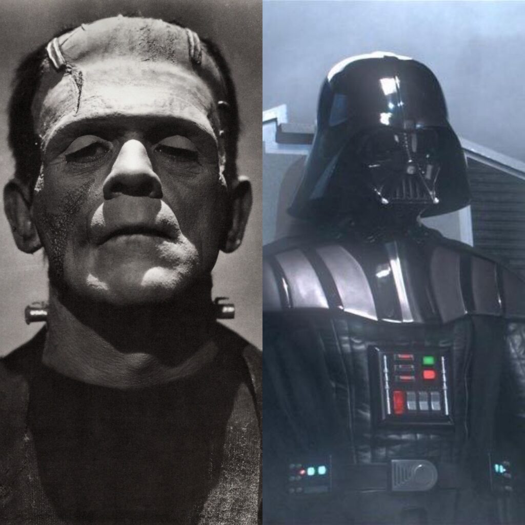 La creatura di Frankenstein e Darth Vader.