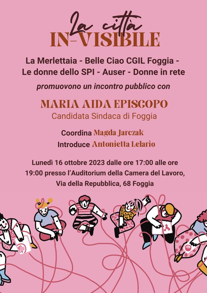 Foggia: Donne, politica e concretezza, incontro con Maria Aida Episcopo