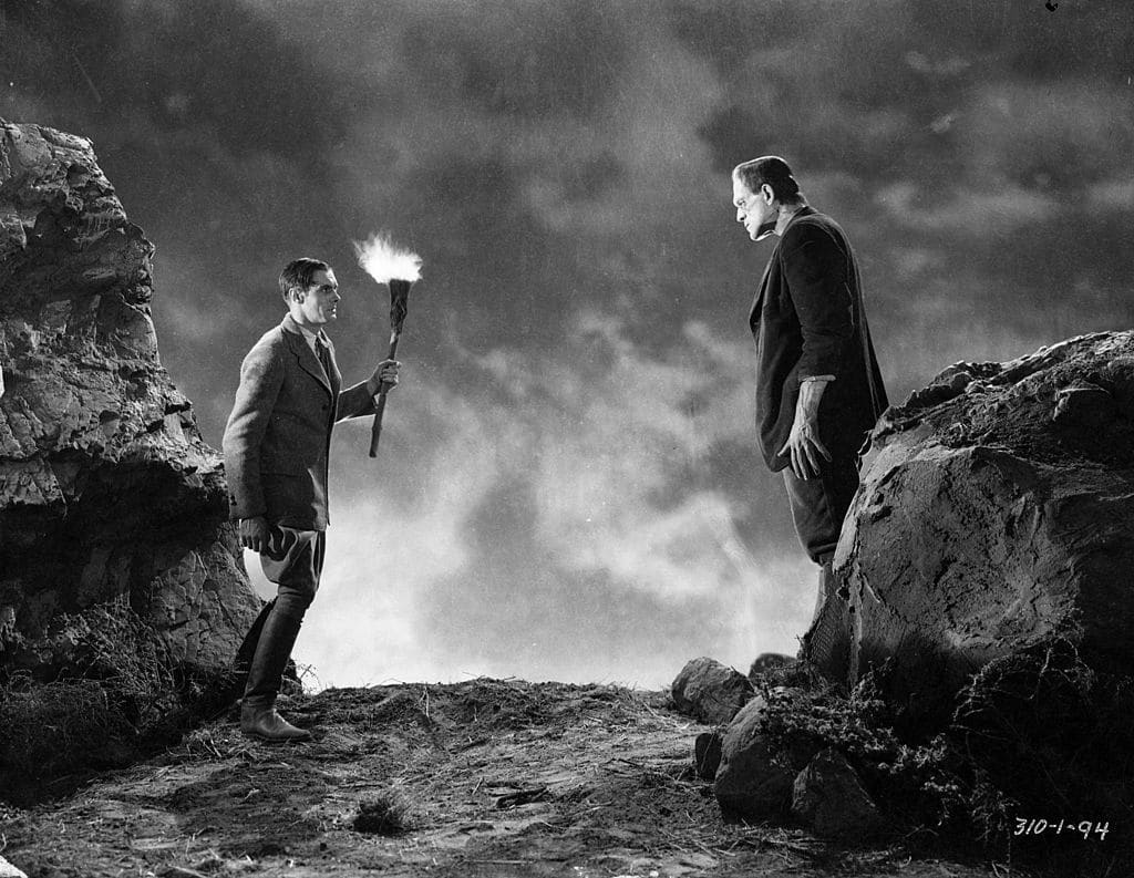 Frankenstein e la sua creatura.