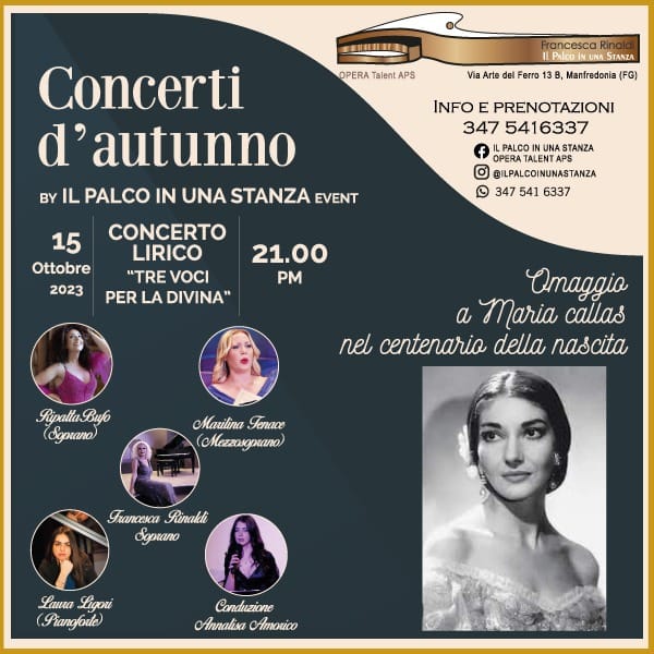"Donne di nota", la rassegna pianistica con l'omaggio a Maria Callas