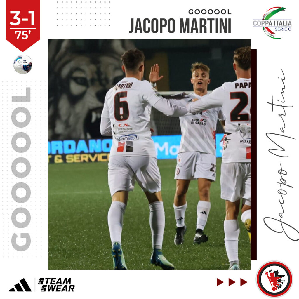 Immagine in evidenza: il gol del Foggia ad Avellino firmato Martini - crediti foto: pagina ufficiale Facebook Calcio Foggia 1920