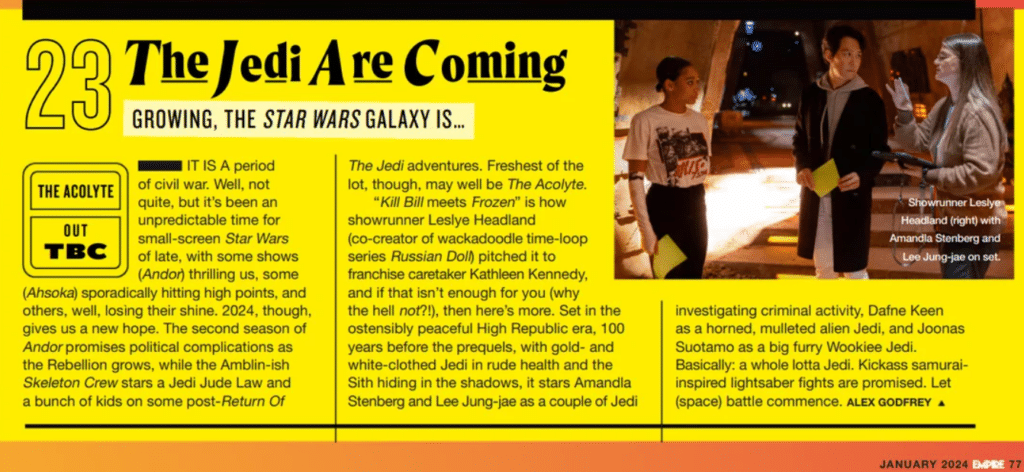 Estratto di Empire Magazine