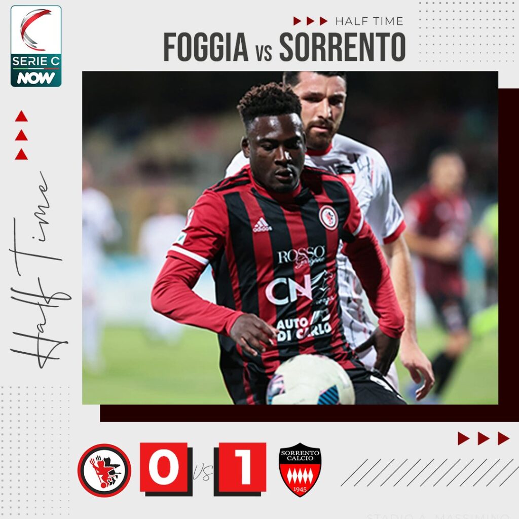 Immagine in evidenza: Foggia-Sorrento 0-1 all'intervallo - crediti foto: pagina ufficiale Facebook Calcio Foggia 1920