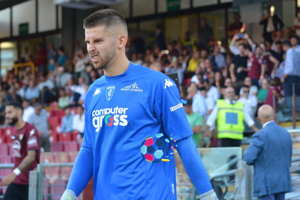 Il portiere dell'Empoli. Guglielmo Vicario. Foto di Pasquale Golia per lagoleada.it - Riproduzione Riservata