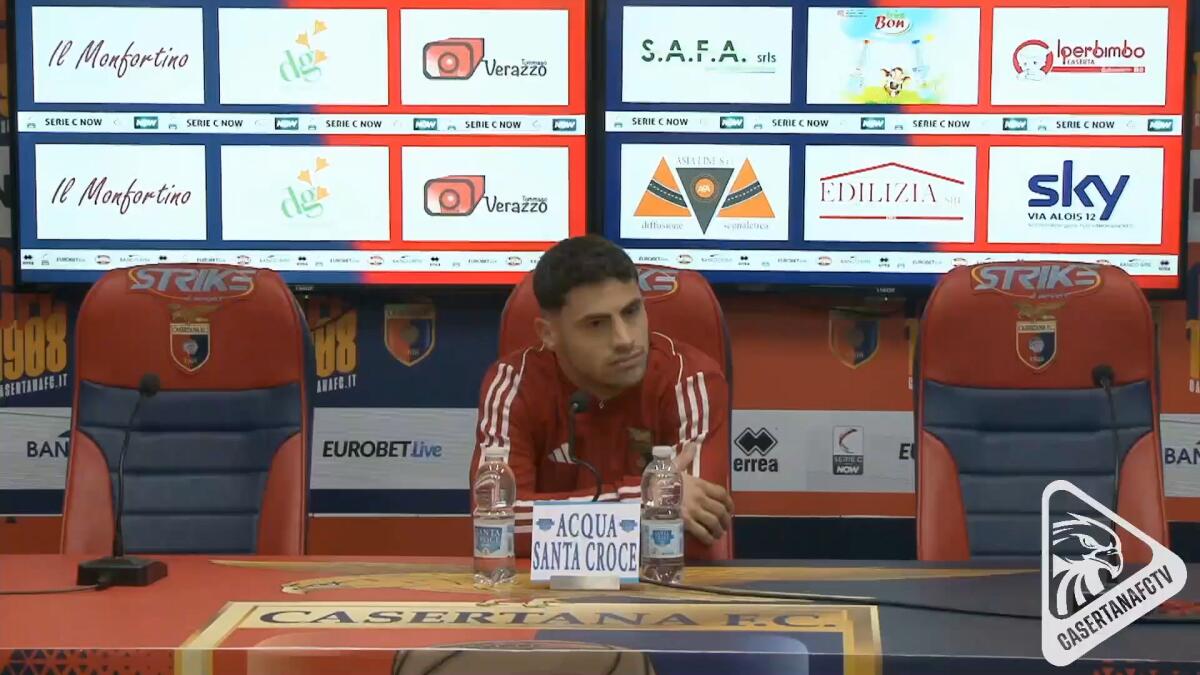 Casertana, Tavernelli: "Stiamo facendo bene. Vincere per divertirci" - Immagine in evidenza: Camillo Tavernelli - crediti foto: pagina ufficiale Facebook Casertana F.C. (frame da video)