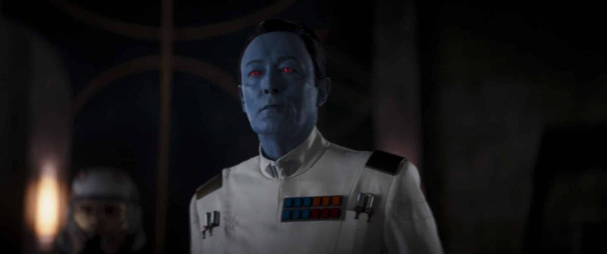 Filoni anticipa il futuro di Thrawn e quelli che saranno i suoi alleati e nemici - Il Grand'ammiraglio Thrawn parla con Sabine