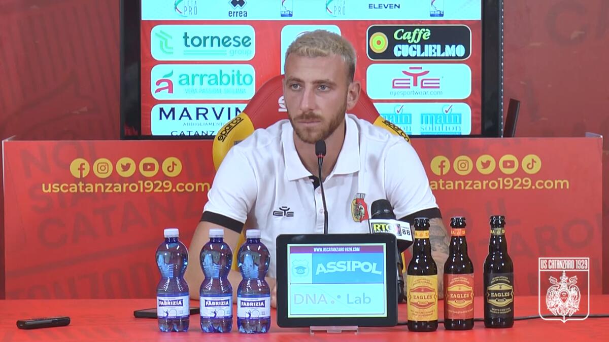 Taranto, chi salterà il Foggia per squalifica? - Immagine in evidenza: Pietro Cianci ai tempi del Catanzaro - crediti foto: canale ufficiale YouTube U.S. Catanzaro 1929 (frame da video)