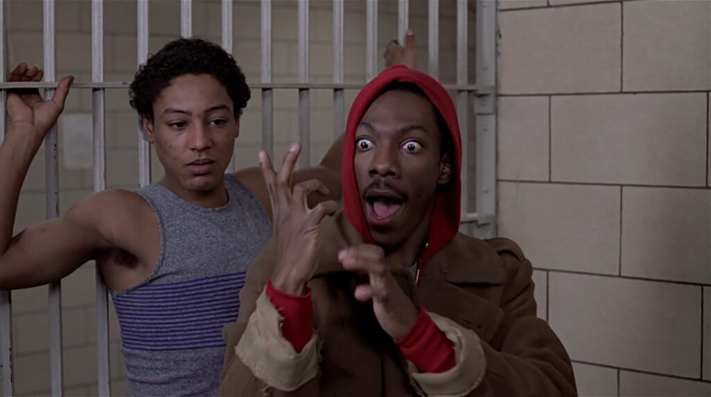 Un giovanissimo Giancarlo Esposito con Eddie Murphy nel film