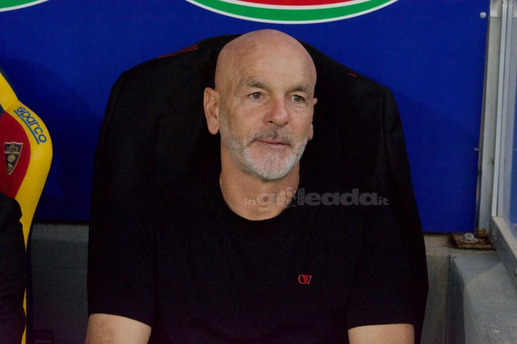 Pioli durante Lecce-Milan 2-2. foto di Pasquale Golia per lagoleada.it (RIPRODUZIONE RISERVATA)
