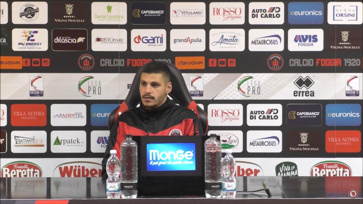 Foggia, occhi su Di Paolantonio. Sarebbe un ritorno - Immagine in evidenza: Alessandro Di Paolantonio - crediti foto: canale ufficiale YouTube Calcio Foggia 1920 (frame da video)