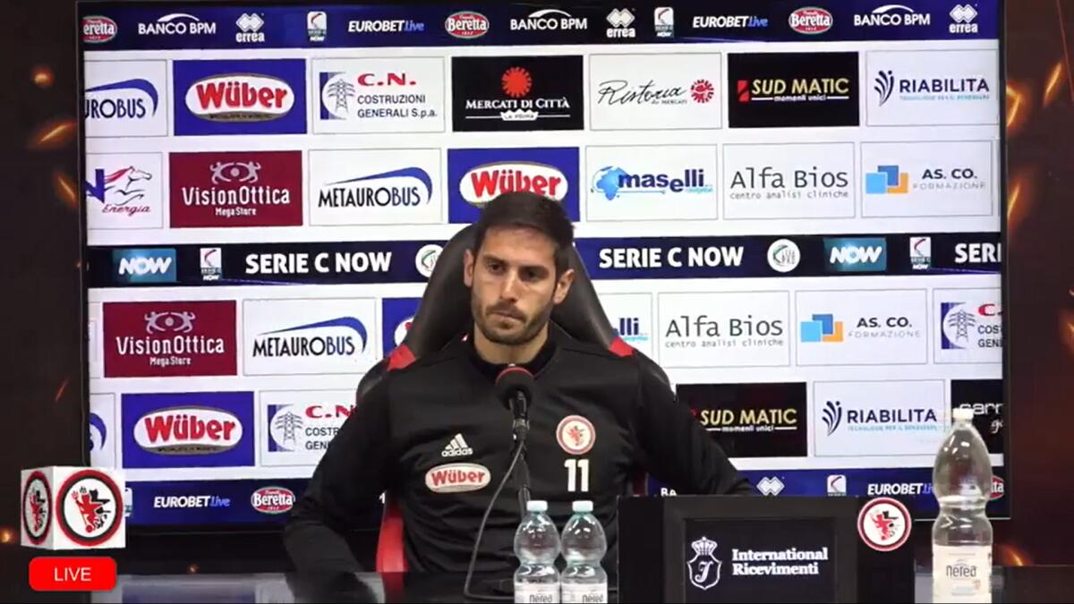 Foggia, Carillo: "Ora concreti e compatti. La classifica..." - Immagine in evidenza: Luigi Carillo, difensore del Calcio Foggia 1920 - crediti foto: pagina ufficiale Facebook Calcio Foggia 1920 (frame da video)
