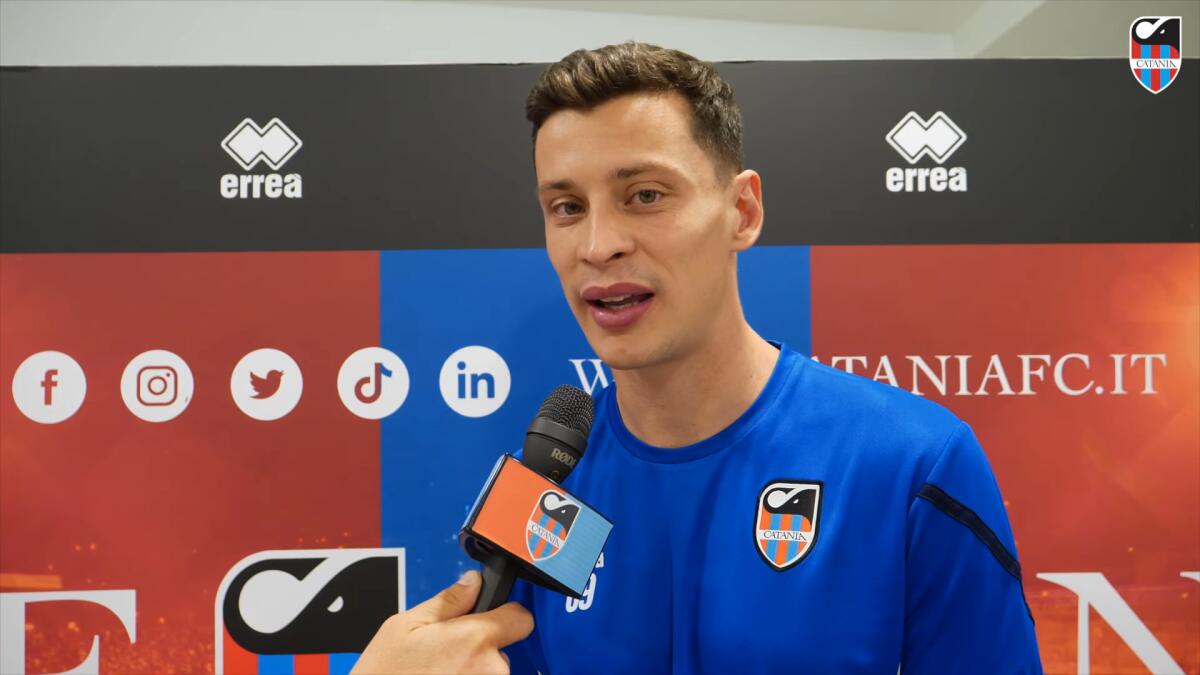 Foggia, piace Marsura del Catania: ecco il suo profilo - Immagine in evidenza: Davide Marsura, calciatore del Catania Calcio - crediti foto: canale ufficiale YouTube Catania F.C. (frame da video)