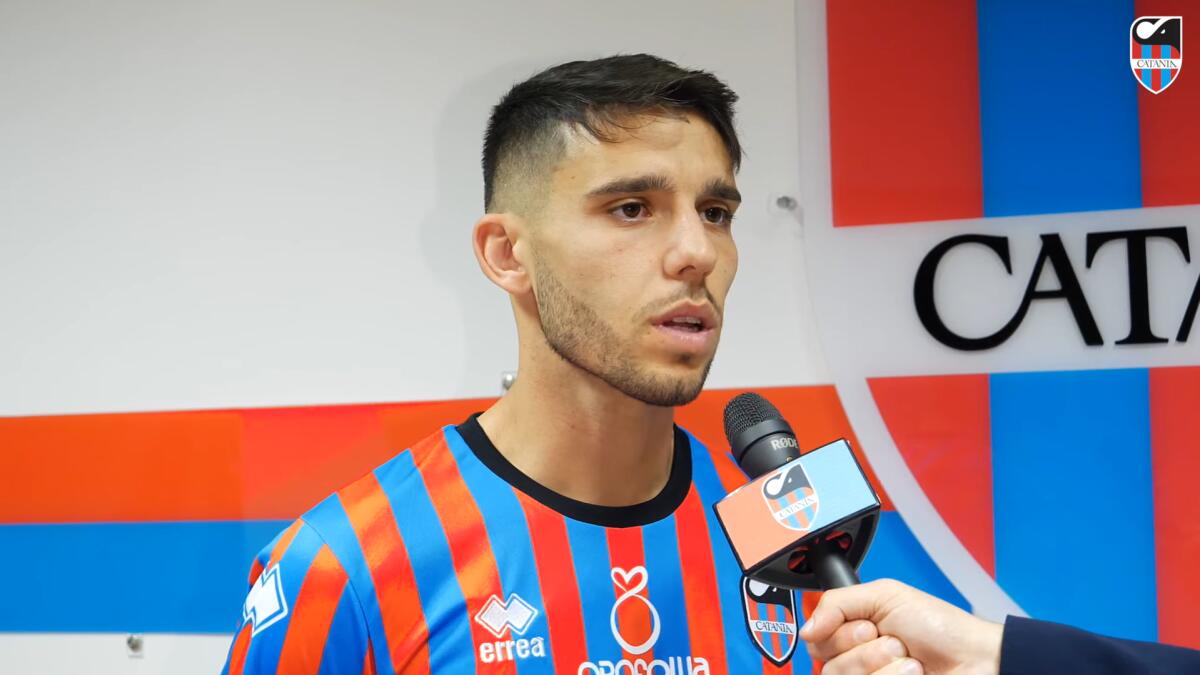 Catania, Cicerelli: "Foggia? Come la finale di Champions" - Immagine in evidenza: Emanuele Cicerelli - crediti foto: canale ufficiale YouTube Catania FC (frame da video)