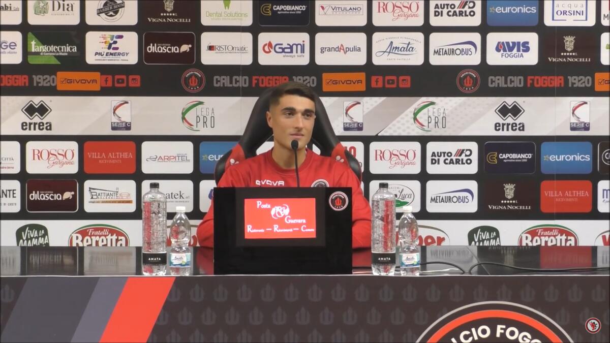 Garofalo, futuro in Puglia ma non al Foggia? Le ultime - Immagine in evidenza: Vincenzo Garofalo - crediti foto: canale YouTube ufficiale Calcio Foggia 1920 (frame da video)