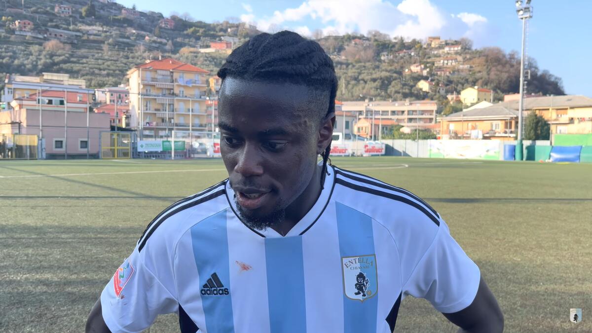 Foggia, ecco Tenkorang: "Sono contento". Dal mercato... - Immagine in evidenza: Joshua Tenkorang - crediti foto: canale ufficiale YouTube Entellatube (frame da video)