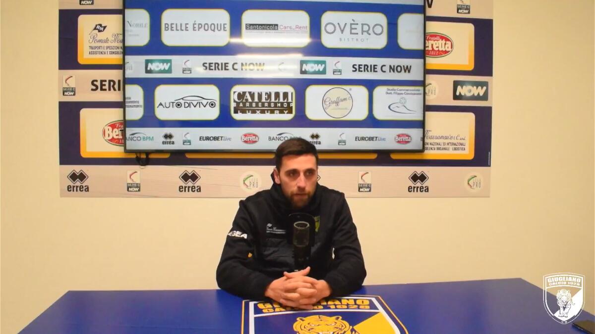 Giugliano, Sorrentino: "Vittoria importante. La partita..." - Immagine in evidenza: Lorenzo Sorrentino - crediti foto: pagina ufficiale Facebook Giugliano Calcio 1928 (frame da video)