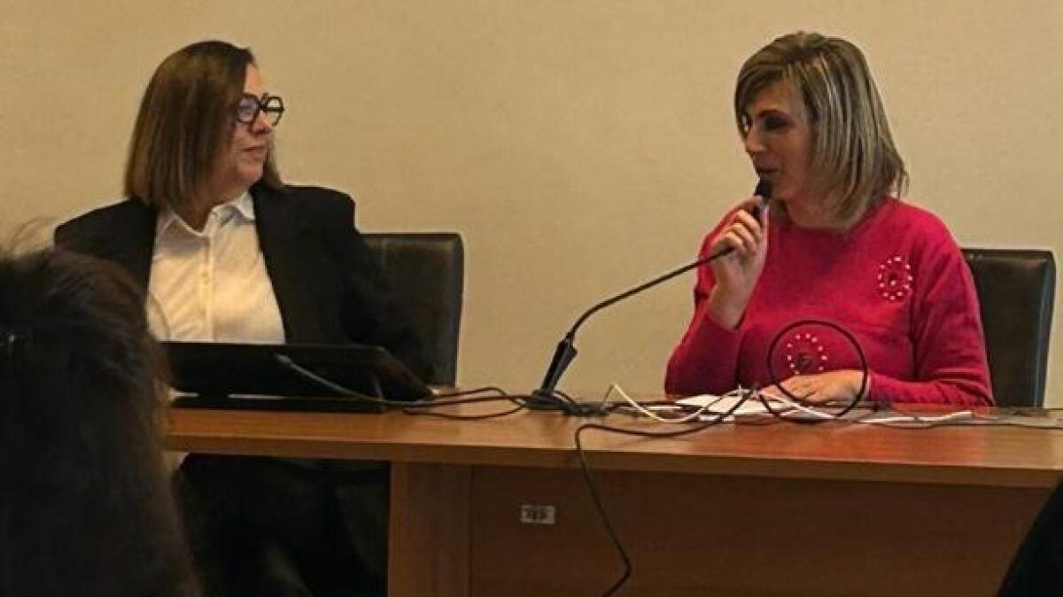 Suona l'ora dell'alfabetizzazione emotiva in 24 scuole: 'Zona franca' all'Università di Foggia - La project manager di 'Zona franca' Daniela Eronia e Giusi Toto coordinatrice del Learning Science hub