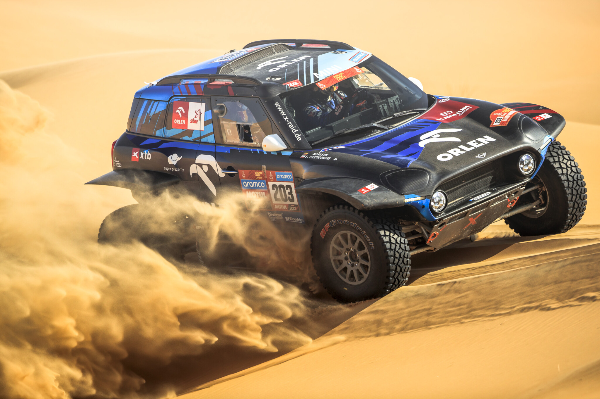 Uno dei Mini di X-Raid in azione nella Dakar 2023 (Flavien Duhamel / Red Bull Content Pool)