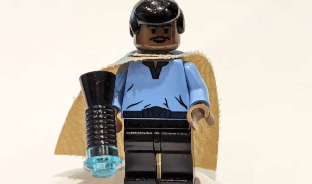 La minifigure di Lando dal set Cloud City