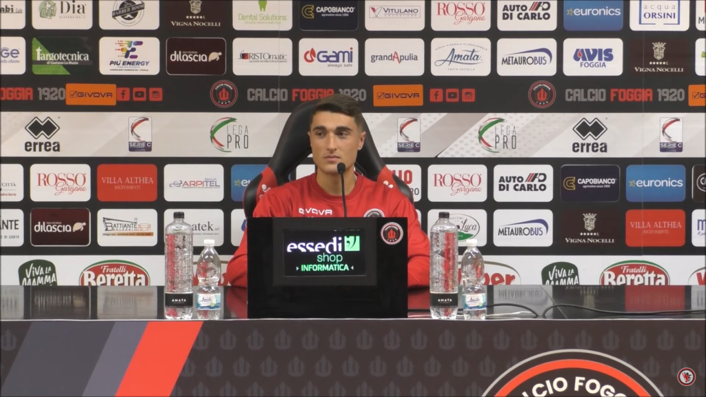 Immagine in evidenza: Vincenzo Garofalo - crediti foto: canale YouTube ufficiale Calcio Foggia 1920 (frame da video)