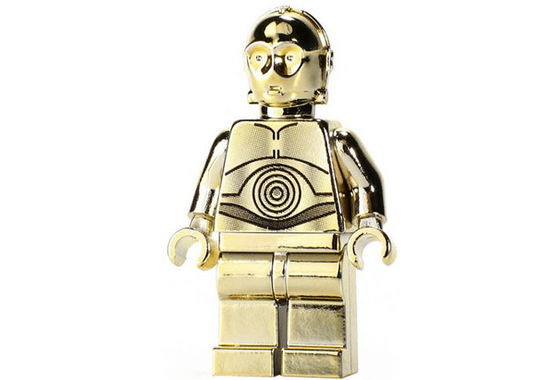 La minifigure di C-3PO cromata, la più costosa