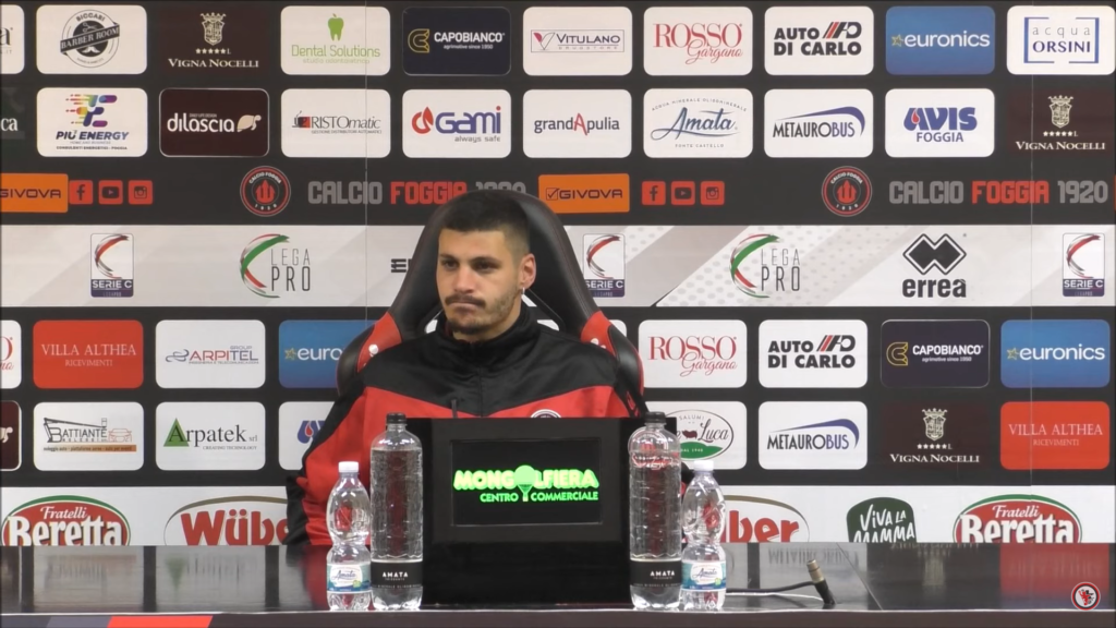 Immagine in evidenza: Alessandro Di Paolantonio - crediti foto: canale ufficiale YouTube Calcio Foggia 1920 (frame da video)