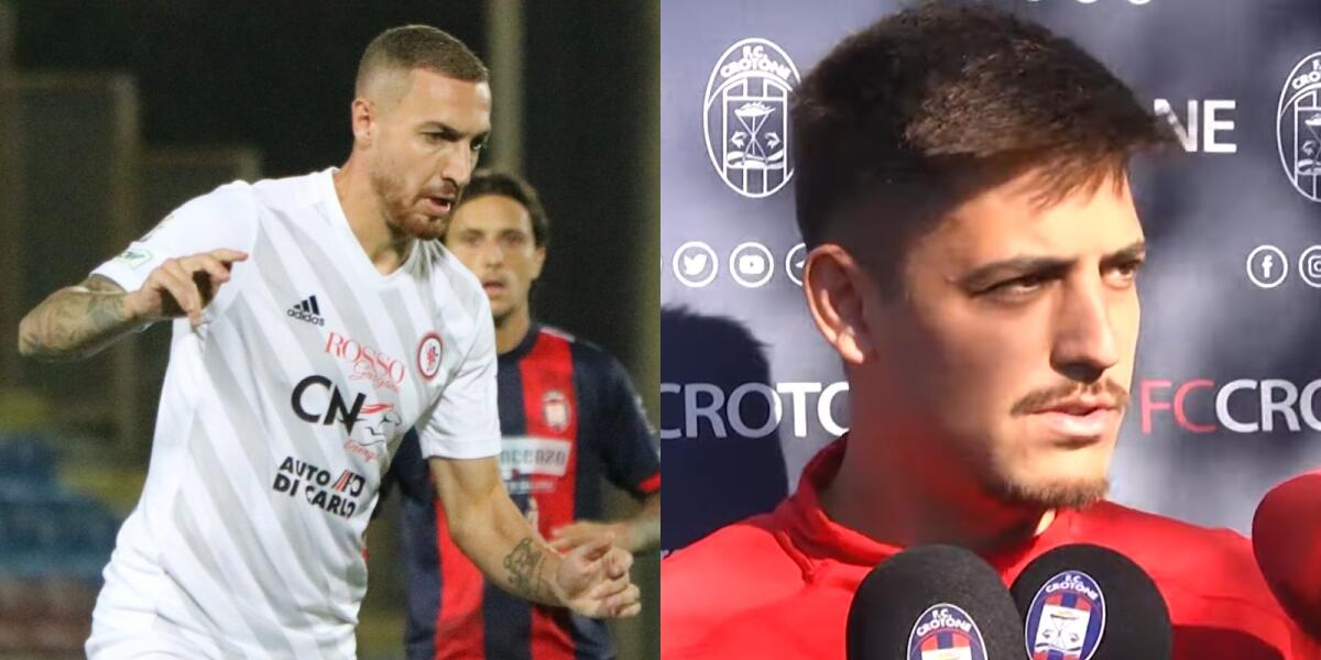 Scambio Di Noia-Felippe: gli ultimi aggiornamenti - Immagine in evidenza: Giovanni Di Noia (a sinistra, crediti: Calcio Foggia 1920/Federico Antonellis) e Lucas Felippe (a destra, crediti: canale ufficiale YouTube FCTV (frame da video))