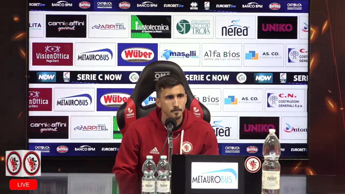 Foggia, Rizzo: "Il gruppo c'è sempre stato. Con il Latina..." - Immagine in evidenza: Alberto Rizzo - crediti foto: pagina ufficiale Facebook Calcio Foggia 1920 (frame da video)