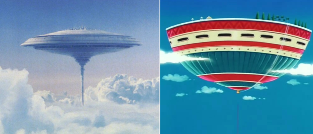 A sx Cloud City, a dx il palazzo del Supremo
