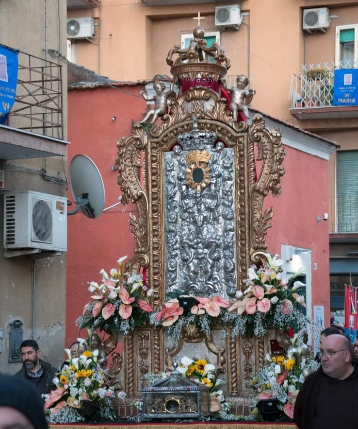 Madonna dei Sette Veli, patrona della città di Foggia. Crediti: pagina Facebook Arcidiocesi Foggia-Bovino