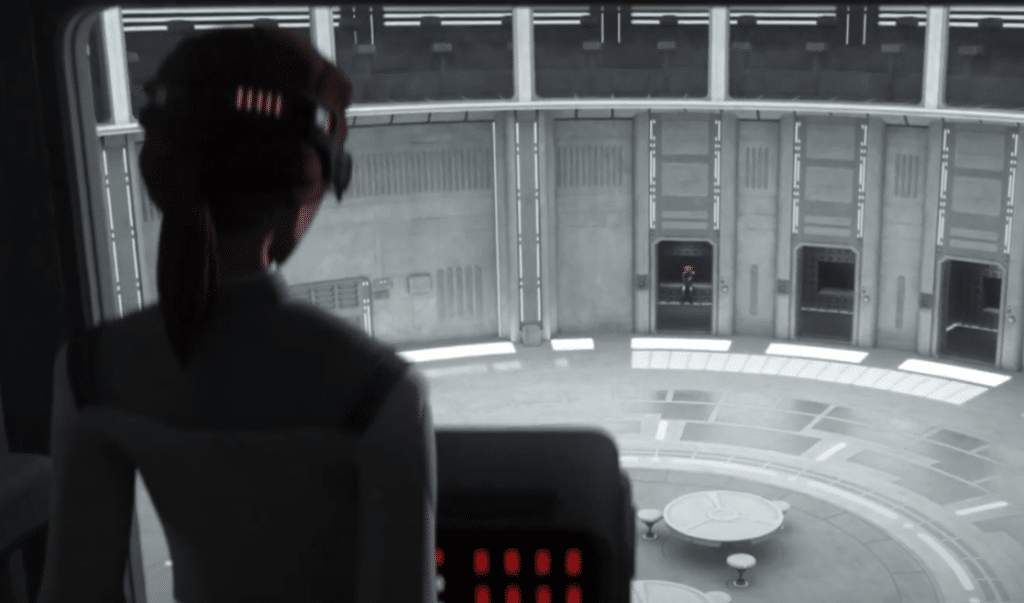 Emerie Karr nell'ultima scena dell'episodio