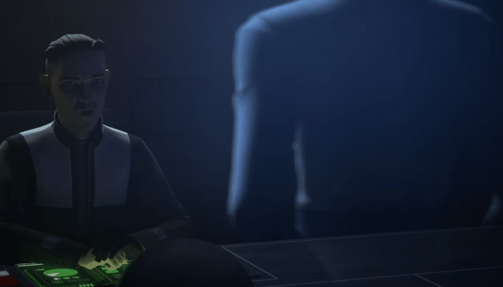 Hemlock parla con Tarkin nell'episodio