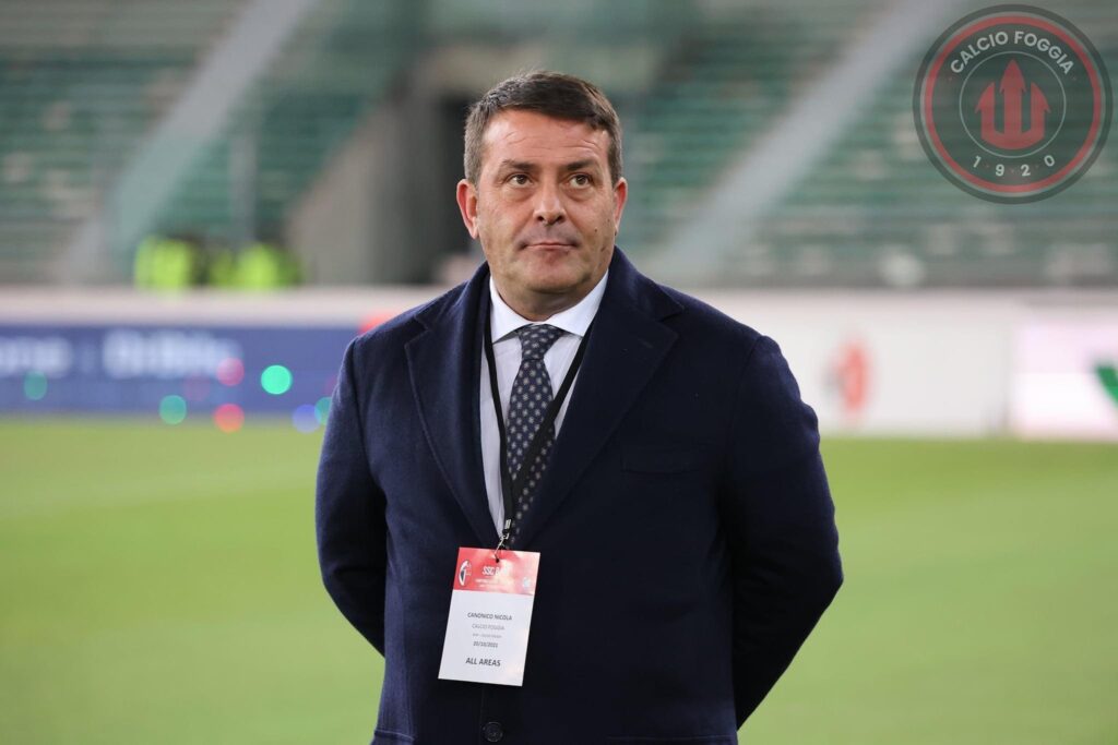 Il presidente del Calcio Foggia, Nicola Canonico