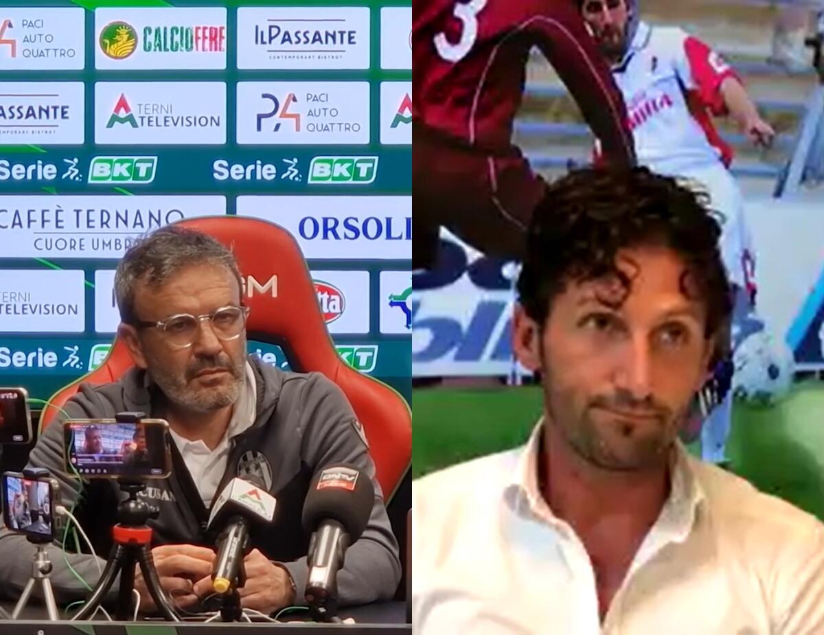 Foggia, l'annuncio del D.S. in pochi giorni: le ultime - Immagine in evidenza: Luca Leone e Mattia Collauto - crediti foto (rispettivamente): canale ufficiale YouTube Ternana Calcio Official & pagina ufficiale Facebook Venezia Calcio (frame da video)