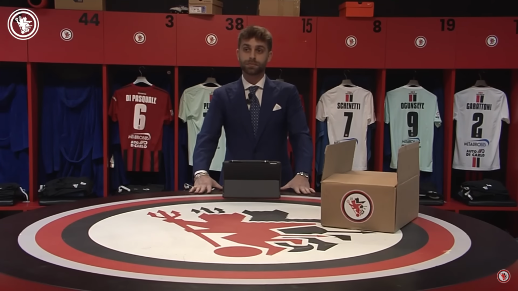 Immagine in evidenza: il vicepresidente del Foggia, Emanuele Canonico - crediti foto: canale ufficiale YouTube Calcio Foggia 1920 (frame da video)