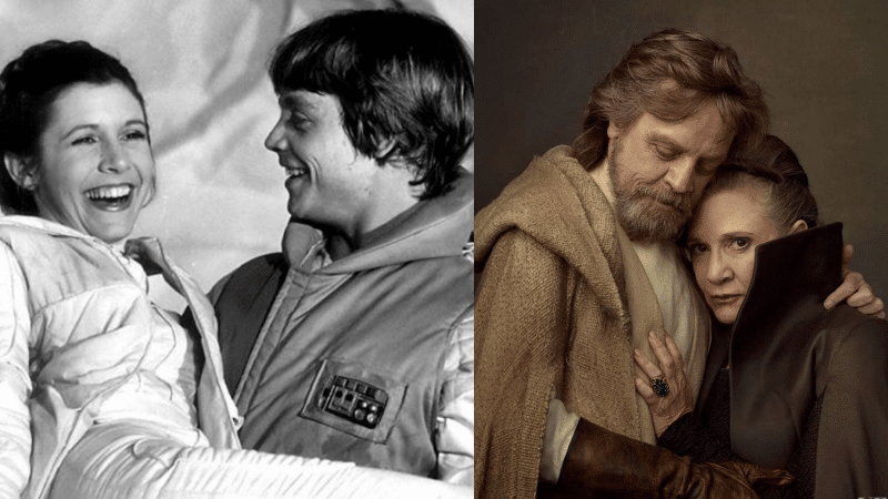 Mark Hamill e Carrie Fisher interpretano Luke e Leia