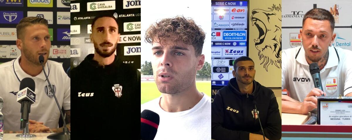 Foggia, si infuoca il mercato tra voci e ufficialità - Immagine in evidenza: Salvatore Caturano, Agostino Camigliano, Edoardo Vergani, Giulio Parodi e Michele Emmausso - crediti (rispettivamente, da sinistra a destra): canali ufficiali YouTube Cesena Calcio, Pro Vercelli, Pescara Calcio, Pro Vercelli e M