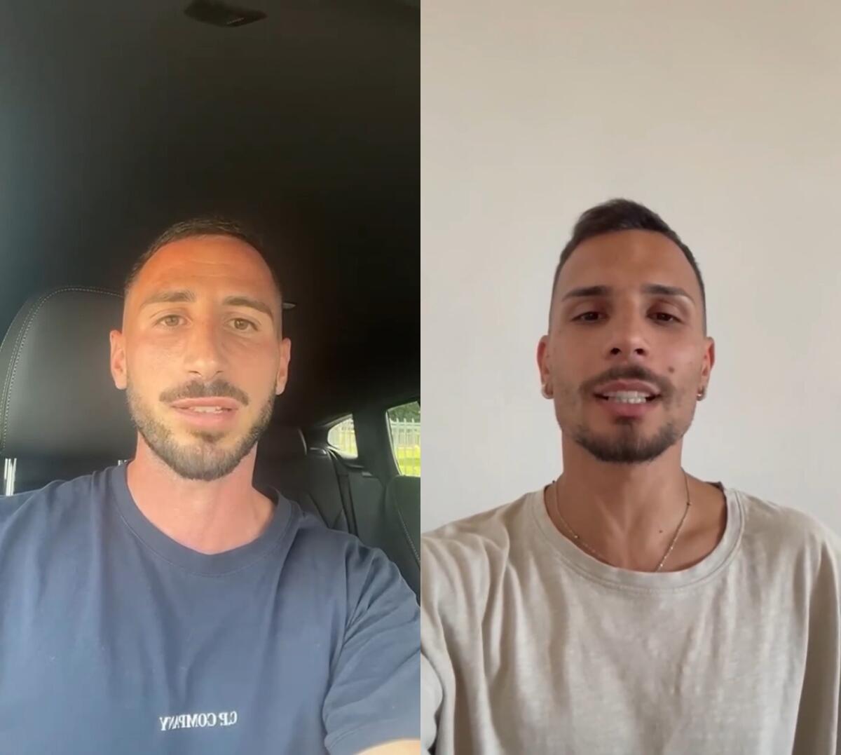 Foggia, ecco Camigliano e Orlando: "Ci vediamo presto!" - Immagine in evidenza: Agostino Camigliano e Francesco Orlando - crediti foto (di entrambe): pagina ufficiale Facebook Calcio Foggia 1920 (frame da video)