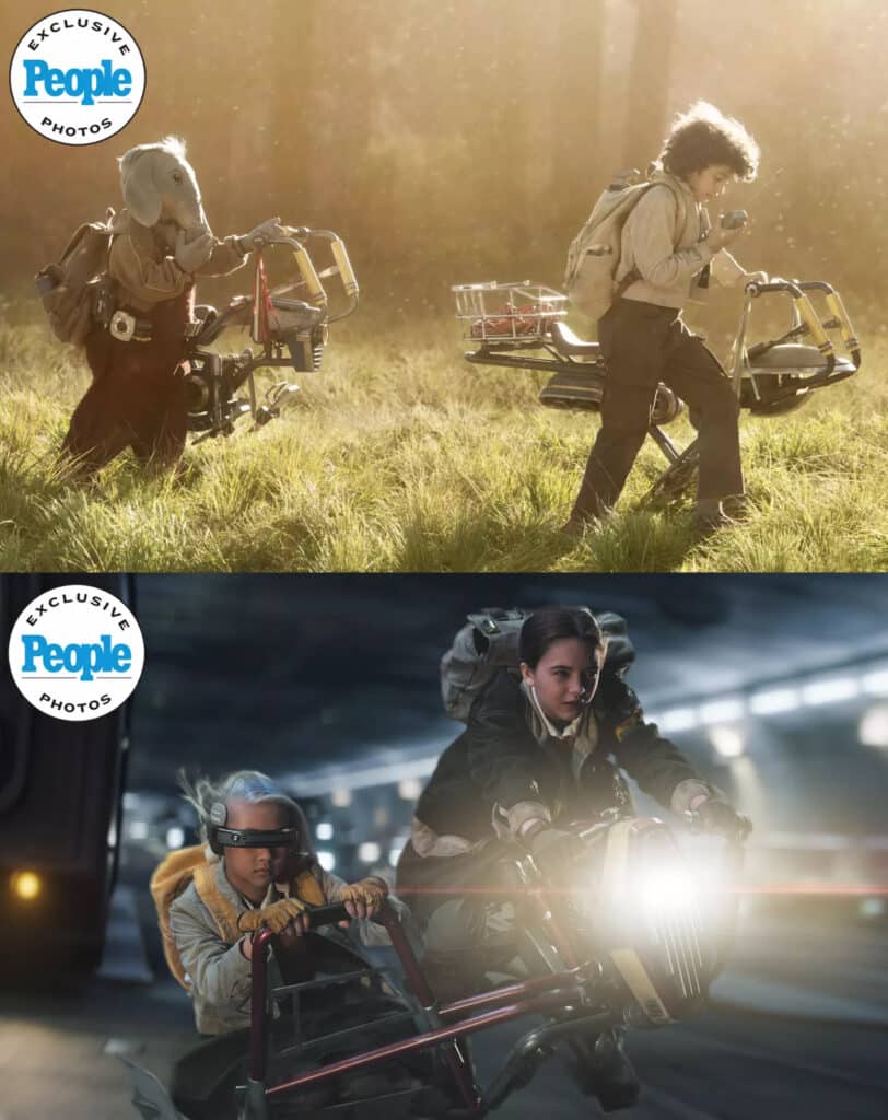 I protagonisti sulle speeder bike