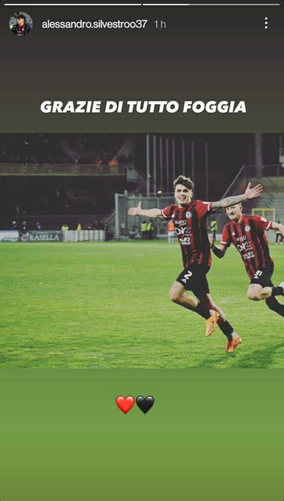 Immagine in evidenza: l'Instagram Story di Silvestro - crediti foto: profilo ufficiale Instagram Alessandro Silvestro