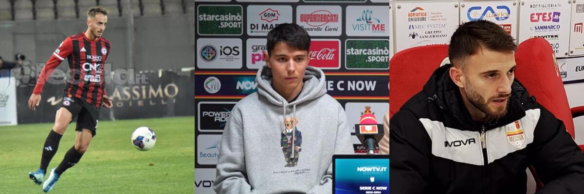 Foggia, le ultime di mercato tra difesa e attacco - Immagine in evidenza: Luca Ercolani, Daniel Dumbravanu e Marco Rosafio - crediti foto (rispettivamente): Luigia Spinelli/lagoleada.it e canale ufficiale YouTube ACR Messina (frame da video)