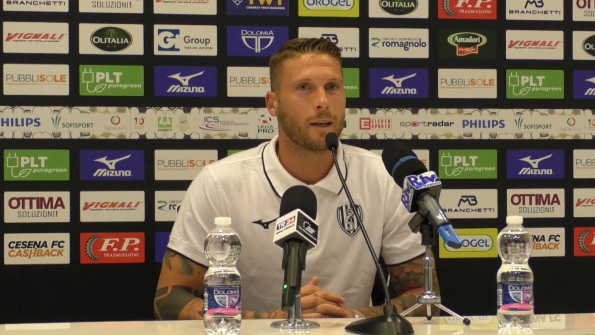 Potenza, Caturano: "Ho sempre pensato di rimanere qui" - Immagine in evidenza: Salvatore Caturano - crediti foto: canale ufficiale YouTube Cesena Calcio (frame da video)
