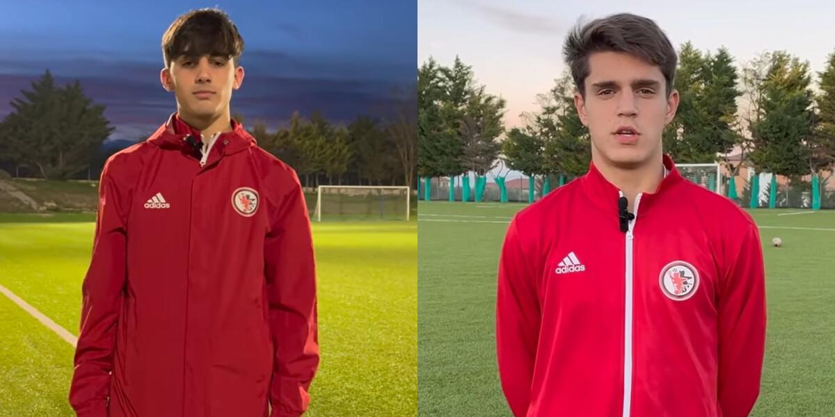 Foggia, UFFICIALE: in prestito i giovani Agnelli e Castaldi - Immagine in evidenza: Gerardo Agnelli e Giovanni Castaldi - crediti foto (rispettivamente): pagina ufficiale Facebook Calcio Foggia 1920 (frame da video)